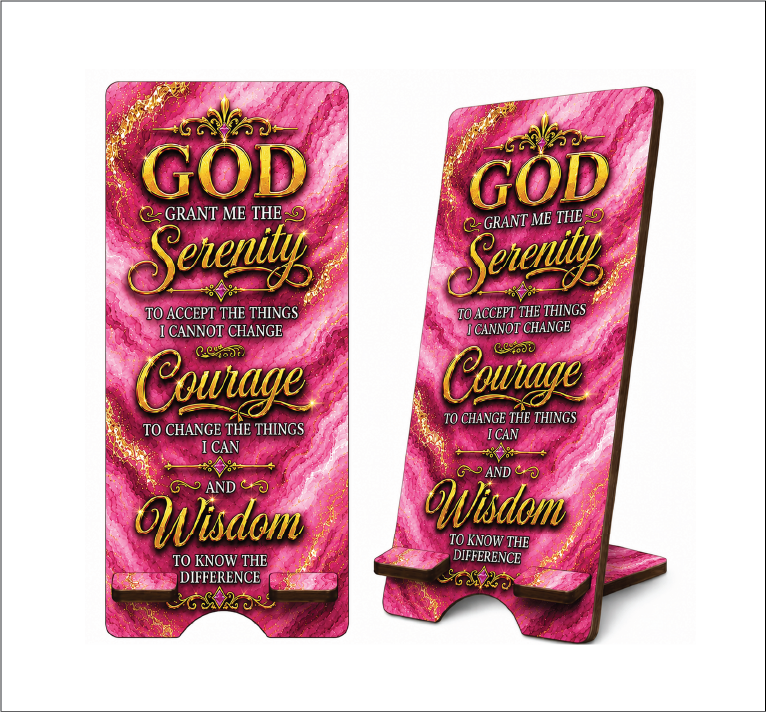 Serenity Prayer Cell Phone Holder