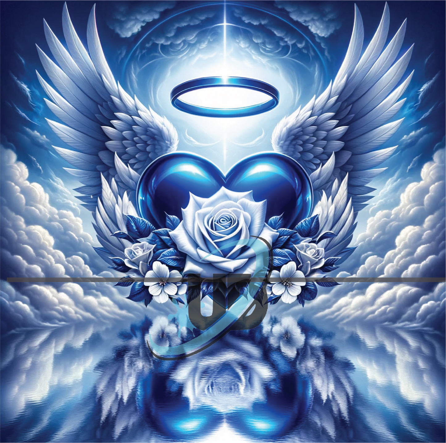 Memorial Wallpaper | Background |Blue Rose w/ wings