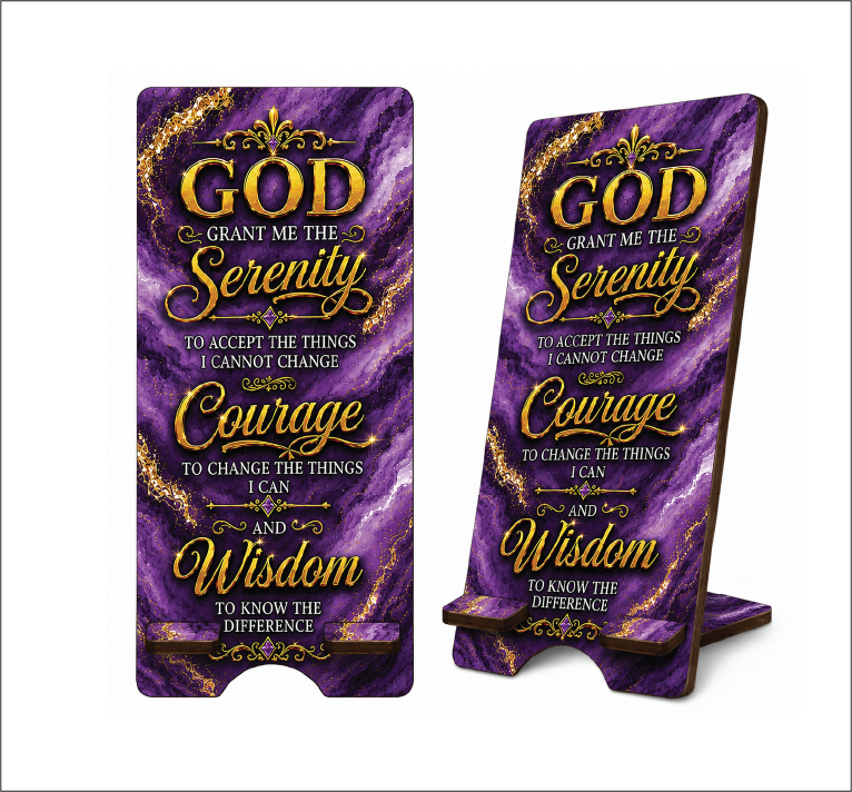 Serenity Prayer Cell Phone Holder