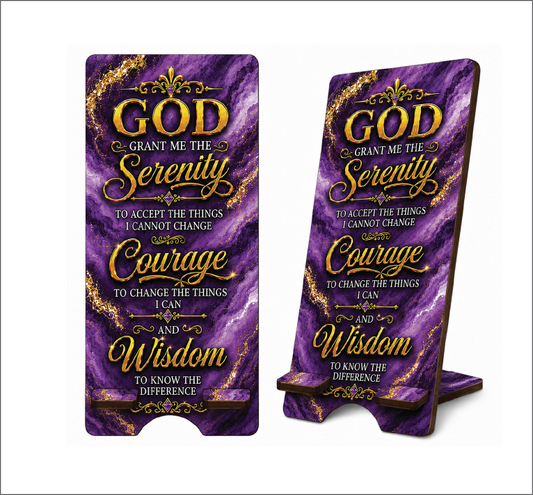 Serenity Prayer Cell Phone Holder