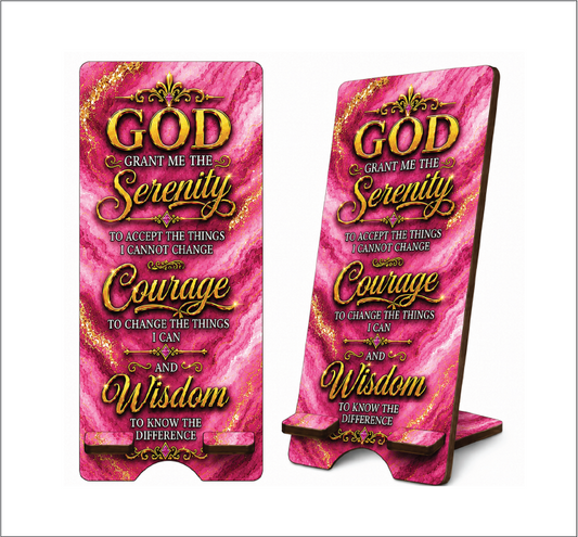 Serenity Prayer Cell Phone Holder
