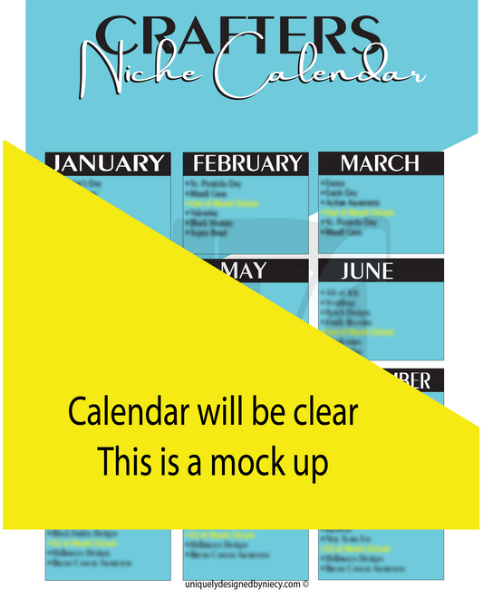 Crafters Niche Calendar