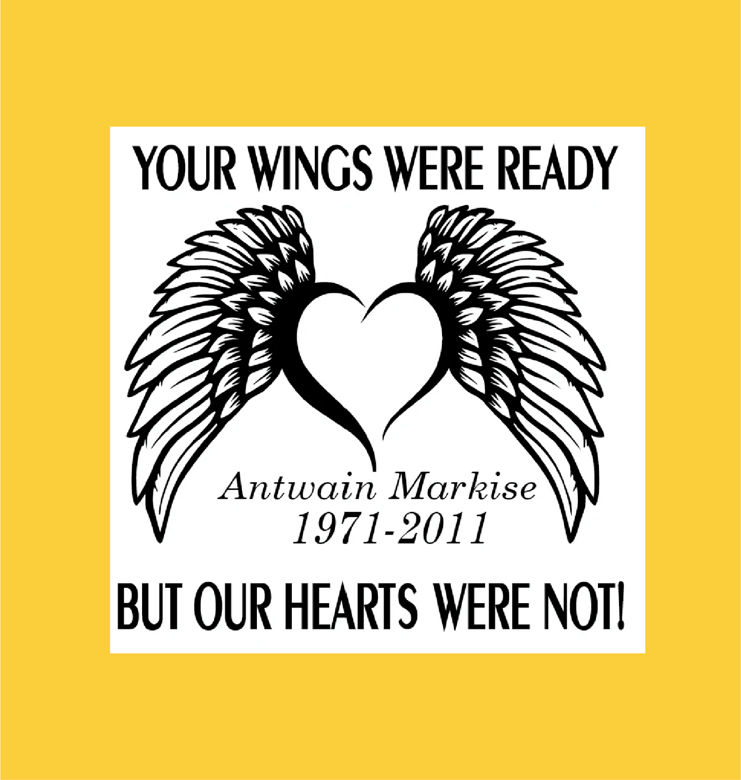 In Memory of Decal Angel Wings