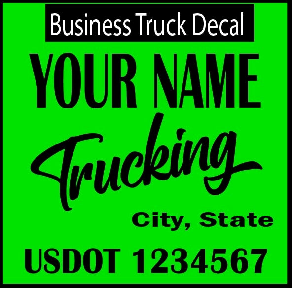 Truck Business Lettering (Set of 2)