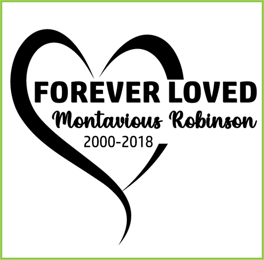 In Memory of Heart Decal