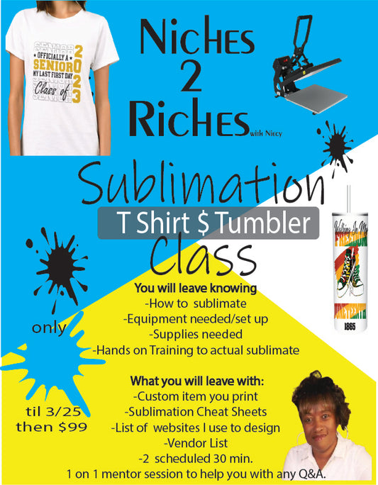 Sublimation Hands On Class